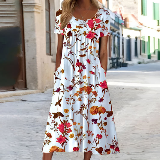 Anouk™ - Robe florale avec protection du ventre