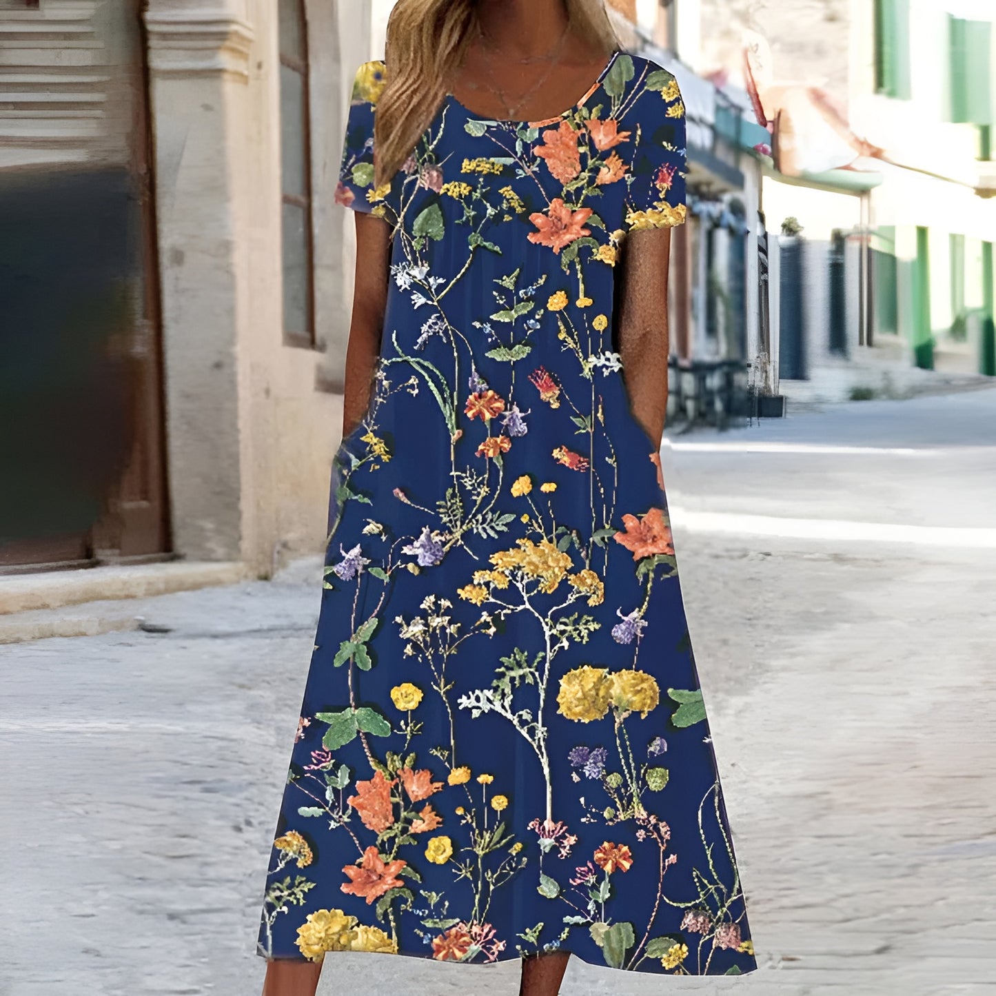 Anouk™ - Robe florale avec protection du ventre